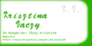 krisztina vaczy business card