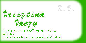 krisztina vaczy business card